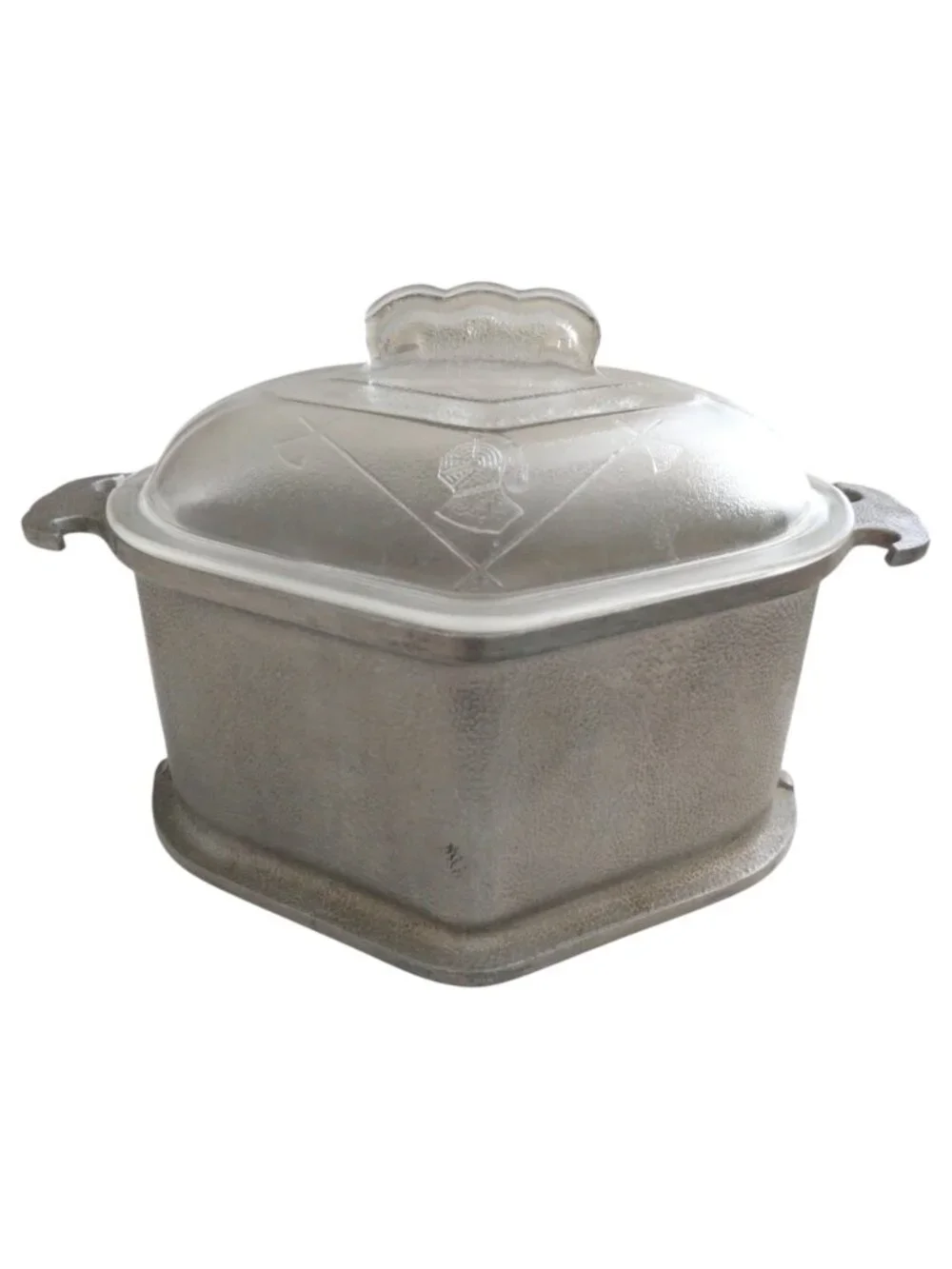 Vintage Guardian Service Ware Tringle Pot Roaster Hammered Aluminum Gently Used